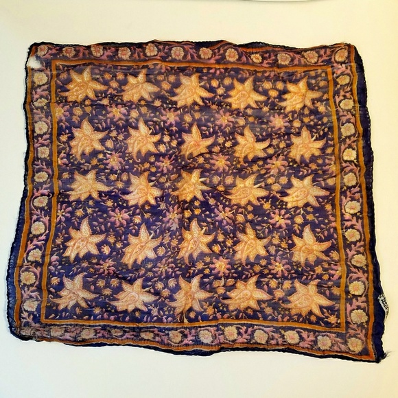 Vintage Silk Square Scarf - Picture 2 of 8